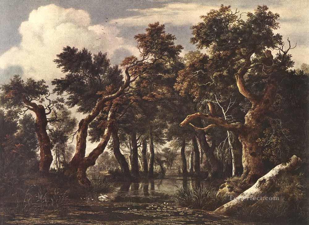 森の中の湿地 ジェイコブ・アイサクゾーン・ファン・ロイスダール油絵